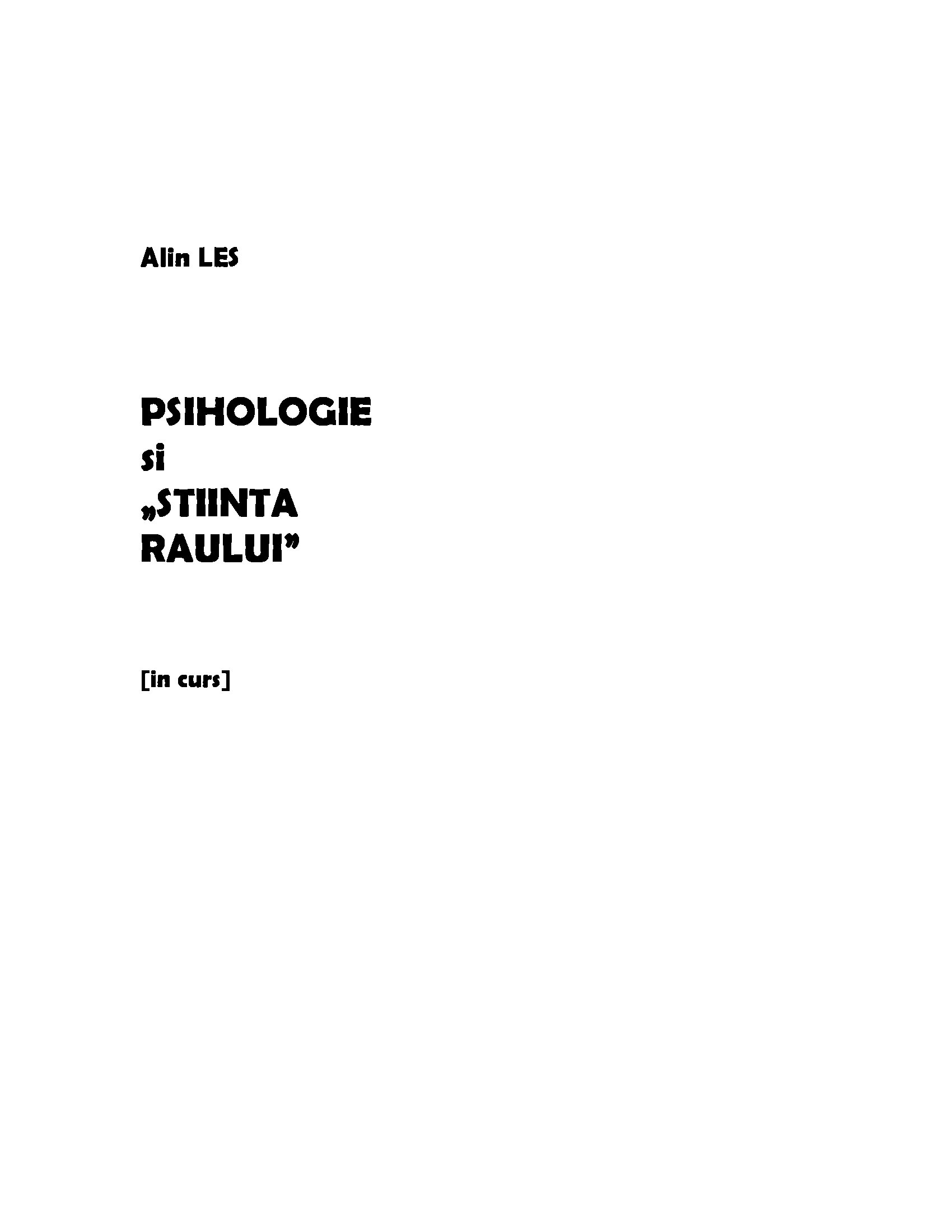 PSIHOLOGIE si STIINTA RAULUI jpg