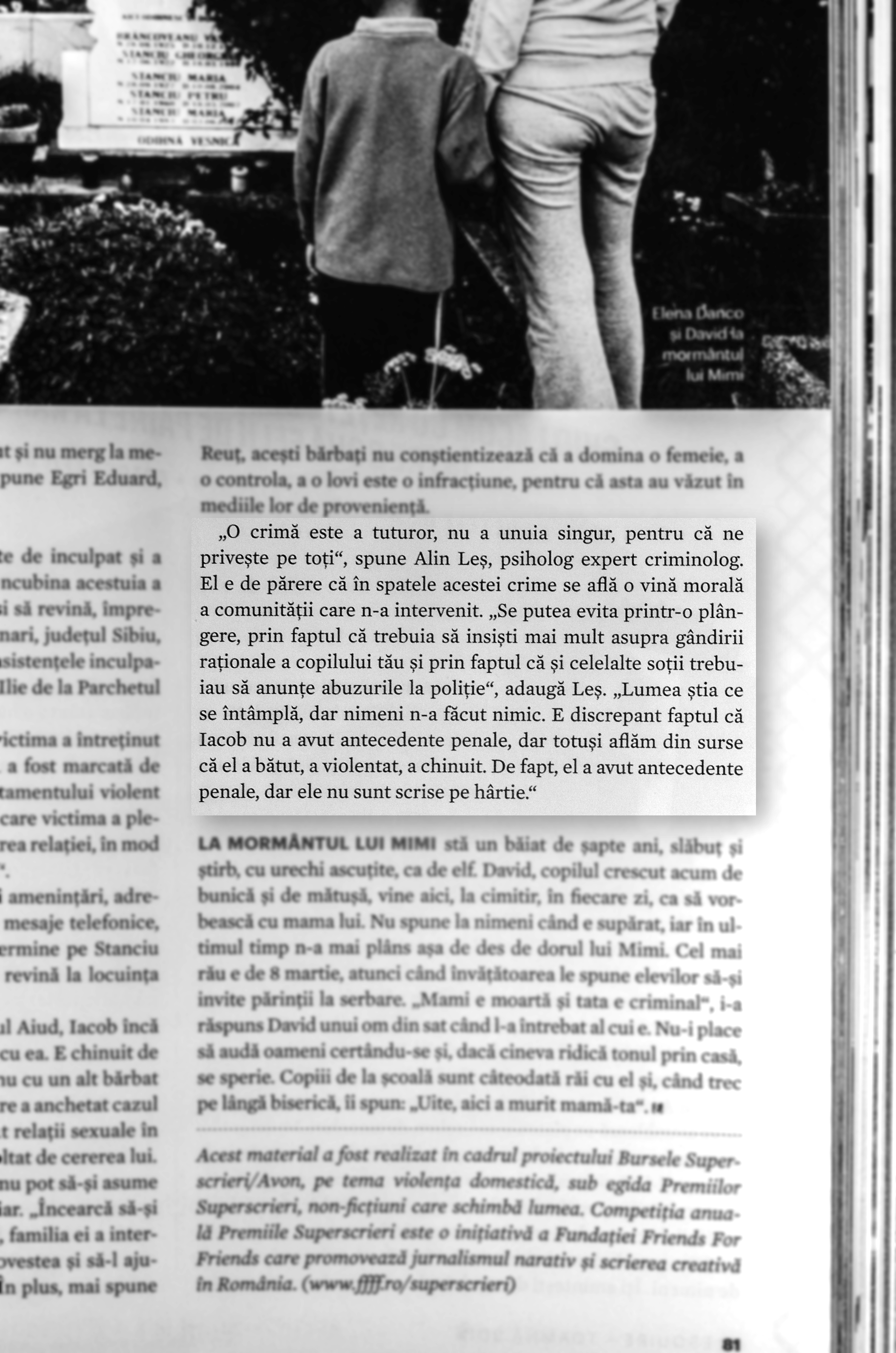 Alin Les, psiholog expert criminolog, interviu 2014, Esquire