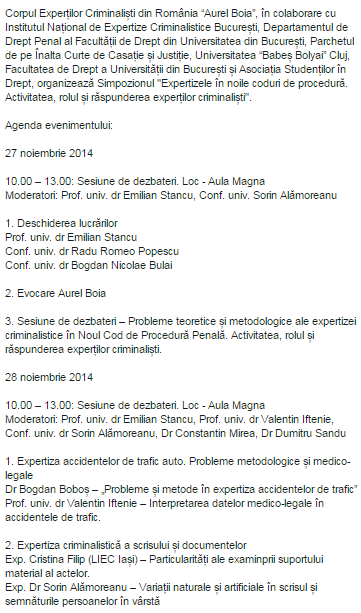 Program, Alin Les, psiholog, expert criminolog, @2014. Toate drepturile rezervate (7)